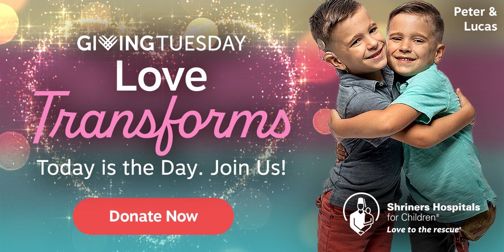 ShrinersNewEng's tweet photo. Make a gift this Giving Tuesday and support @shrinershosp's mission to provide transformative specialized pediatric care to children regardless of their families’ ability to pay ❤️✨: https://t.co/JEHiIJPoUP https://t.co/qdbDkF4I3C