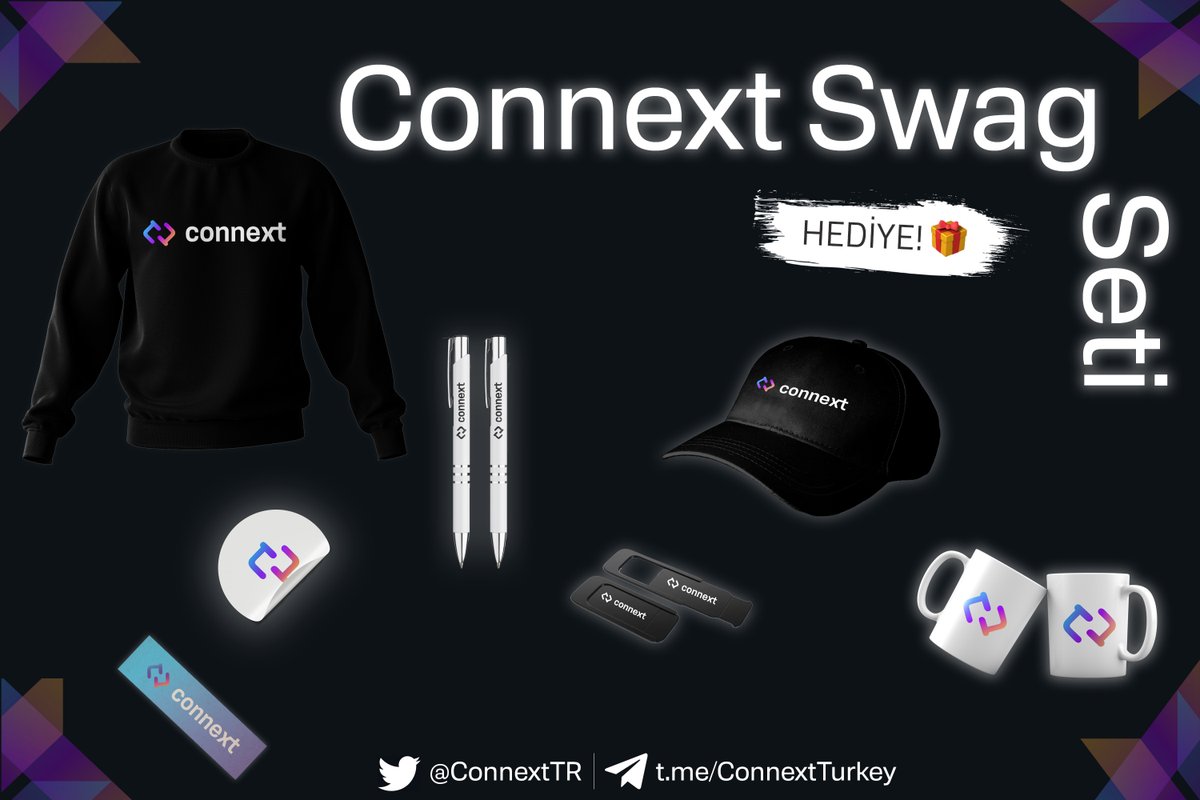 EverclearTR's tweet photo. 🤩 TEKRAR MÜKEMMEL BİR ÇEKİLİŞ İLE SİZLERLEYİZ! 🤩

🎁 5 kişiye x 1500₺ değerinde Connext Swag Set hediye ediyoruz😎🎉

Katılmak için:
✅ @ConnextTR'i takip et
🗣️ Telegram'a katıl https://t.co/2wWnCTmt26
🤍 Beğen, RT yap ve 3 kişi etiketle

📣 Sonuçlar 9 Aralık'ta!

Detaylar🧵⬇️ https://t.co/d6VEIutTRT