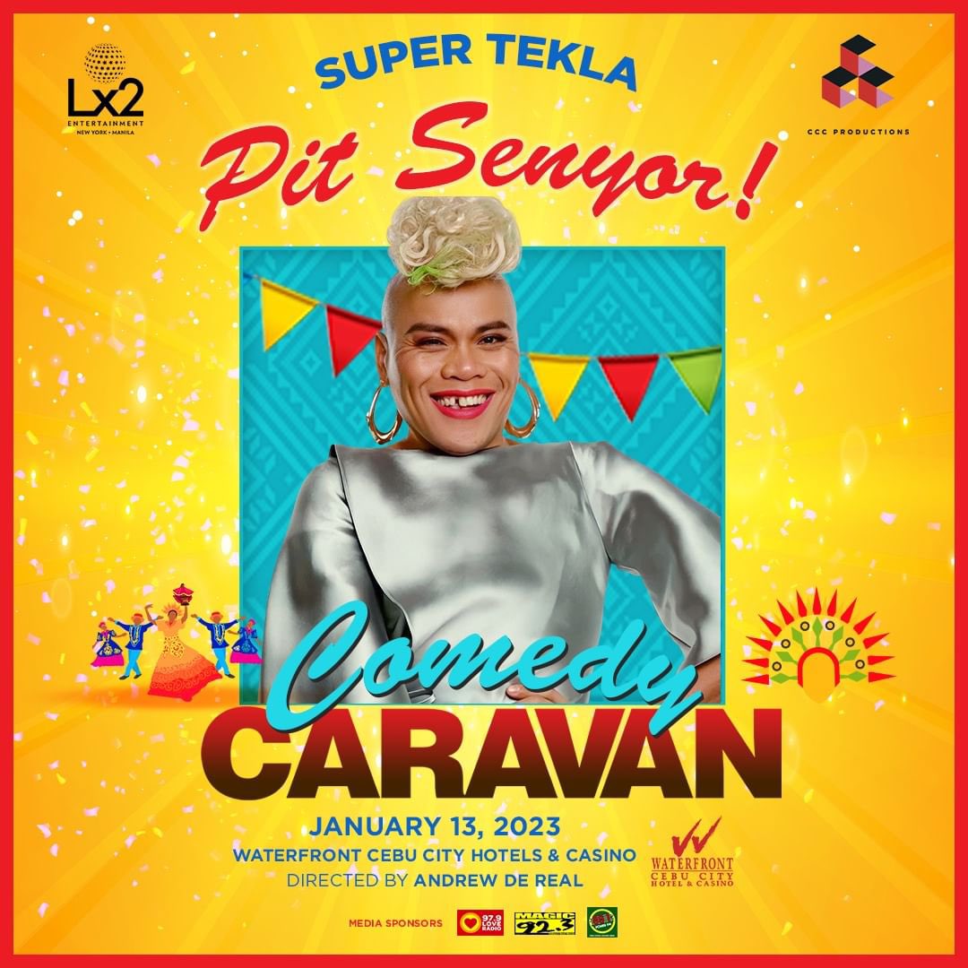Lx2Ent's tweet photo. Sure na super katatawanan at kasiyahan ang kanyang dala.
Super Tekla is set to stage a night overloaded with laughter and banter in the Comedy Caravan, just in time for the Sinulog merriments in Cebu.
#SuperTekla #ComedyCaravan #VivaPitSenyor #Lx2Entertainment https://t.co/CiDkwRUZwT