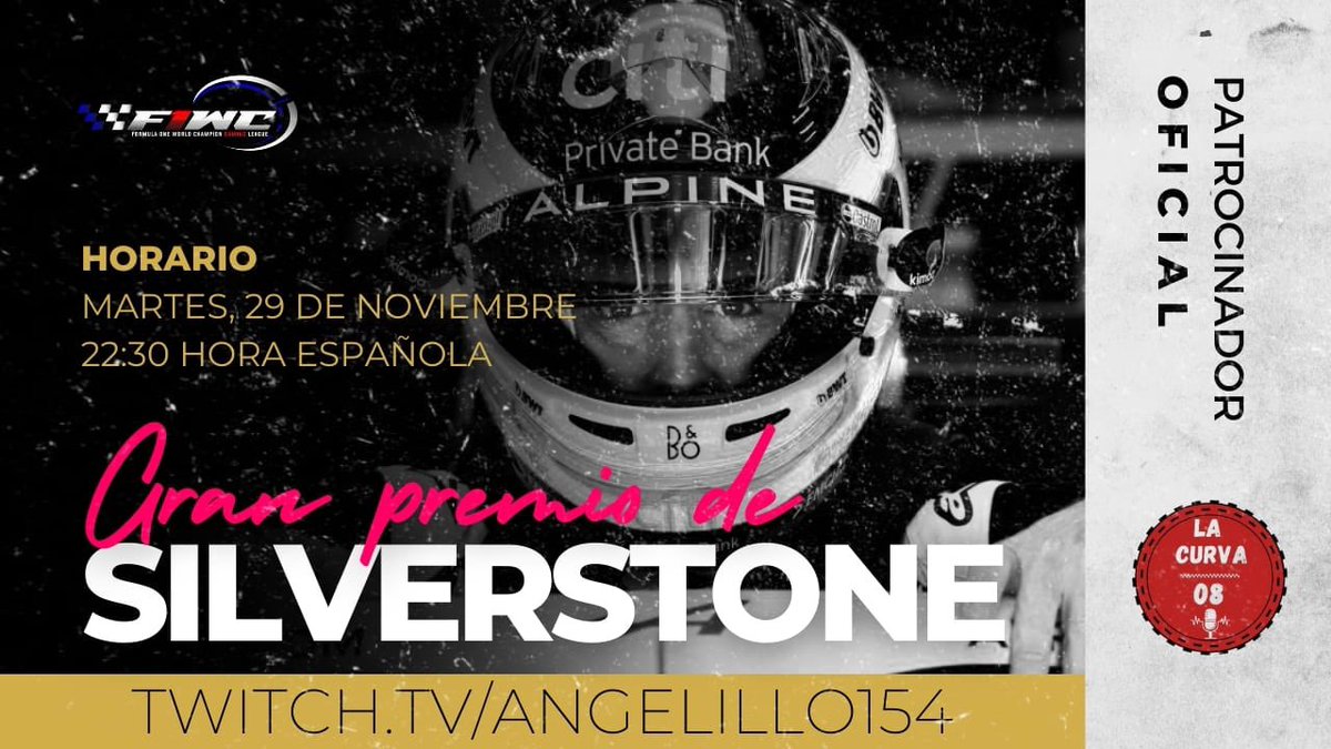F1ClubWorldCup's tweet photo. GP @Lacurva08  de Gran Bretaña ‼️
El mundial llega a un Circuito que enamora, veremos quien consigue domar a sus curvas a más de 290km/h para hacerse con la victoria. 

#ps4 #angelillo154 #PS5 #F122Game #F1CWC https://t.co/DAqOWnIINz
