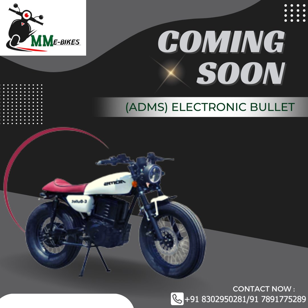 EbikesMm's tweet photo. (ADMS) Electronic Bullet Coming Soon 
MOTOR - 3000 / 4000w
BATTERY - 2500
TOP SPEED -120Km
BATTERY - 72V/ 90AH
PER CHARGER - UPTO 120Km
.
.
.
#ebullet #ebike #escooter #escooty #ecar #erickaw #ebullet #adms #mmebikes #instagram #instagood #post #nathdwara #rajsamand #udaipur https://t.co/tBhHMQzbyP