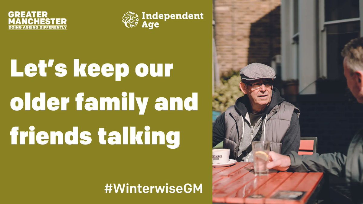 ❤️ Managing your mental health is more challenging in winter. Help keep our older family and friends connected – let’s keep talking. More advice from our Winterwise guide👉 buff.ly/3VmYIiN #WinterwiseGM