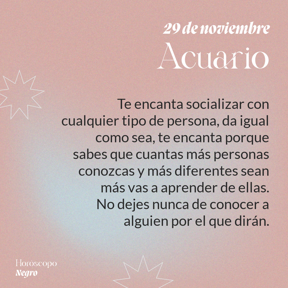 acuario_hn's tweet photo. El horóscopo diario del 29 de noviembre para Acuario 🔮♒ #horoscoponegro #horoscopodiario https://t.co/L3c71Qi5Of