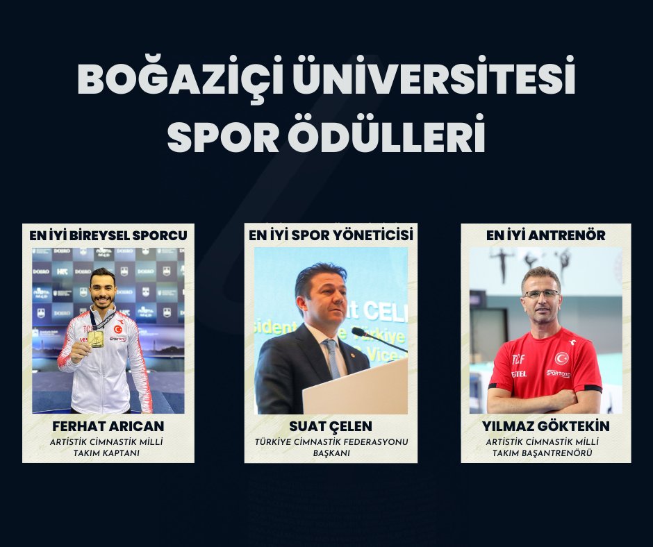 Boğaziçi Üniversitesi Spor Ödülleri’nde; Federasyon Başkanımız Suat Çelen "En İyi Spor Yöneticisi", Milli Takım Başantrenörümüz Yılmaz Göktekin "En İyi Antrenör" ve Sporcumuz Ferhat Arıcan "En İyi Bireysel Sporcu" dalında aday gösterildi.

Oy vermek için: bounsporodulleri.org/oylama
