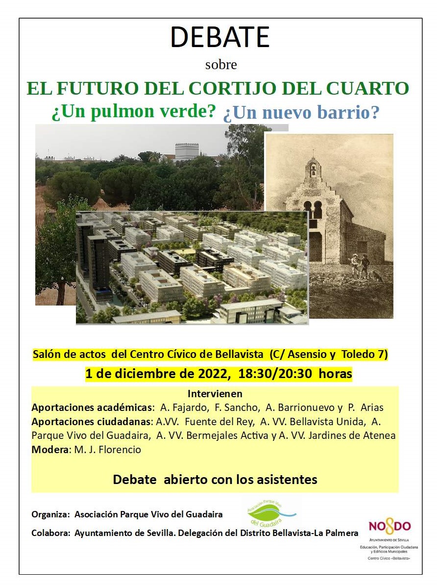 La especulación inmobiliaria sigue diseñando nuestra ciudad e invadiendo espacios preservados hasta ahora. En el Sur de #Sevilla se juega la próxima batalla. El próximo jueves debatiremos sobre ello.
<a href="/salvatusarboles/">salvatusarbolessevilla</a> <a href="/sevillaabierta/">ISA</a> <a href="/sevillaecolo/">Ecologistas Sevilla</a> <a href="/ficussanjacinto/">Plataforma de Defensa del Ficus de San Jacinto</a> <a href="/poder_civico/">A.VV.PUERTOdeSEVILLA</a>