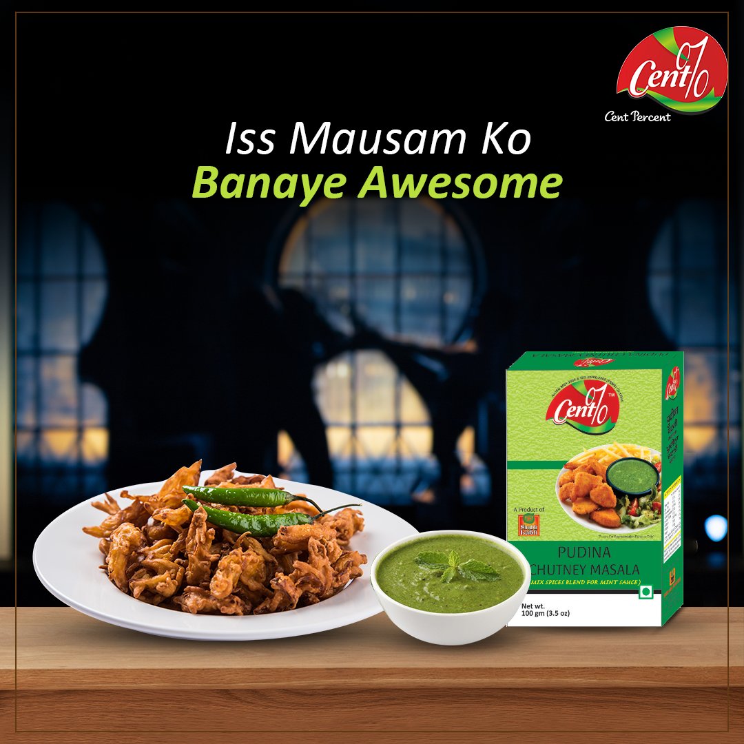Centprcent's tweet photo. Enhance the taste of yummy pakodas with aromatic pudina chutney for an evening surprising!

#IndianSpices #IndianMasala #meatmasala #nonvegmasala  #PremiumMasala #CentPercentSpices #QualitySpices #SpiceManufacturer #MasalaManufacturer #IndianSpiceManufacturer https://t.co/vdw2OFXZSM