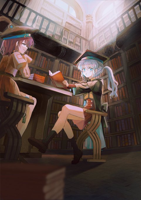 「library multiple girls」 illustration images(Latest)