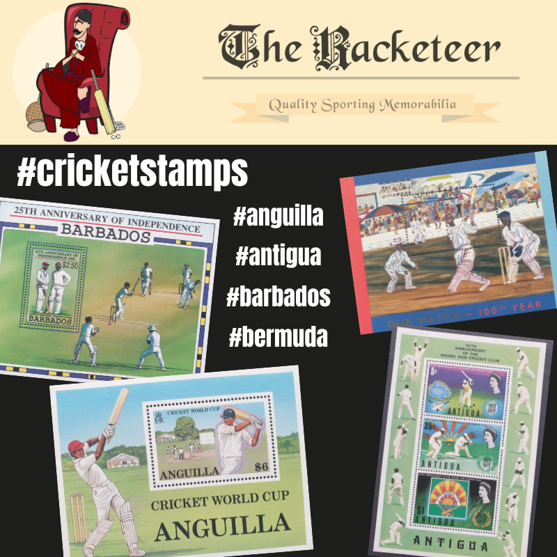With a #postalstrike looming, we've been focusing on ..... #cricketstamps - some great designs added to the site, with much of the focus on @windiescricket 
#Anguilla #Antigua #Barbados #Bermuda #Cricket #sportsstamps 

the-racketeer.co.uk/stamp-sheets-3…