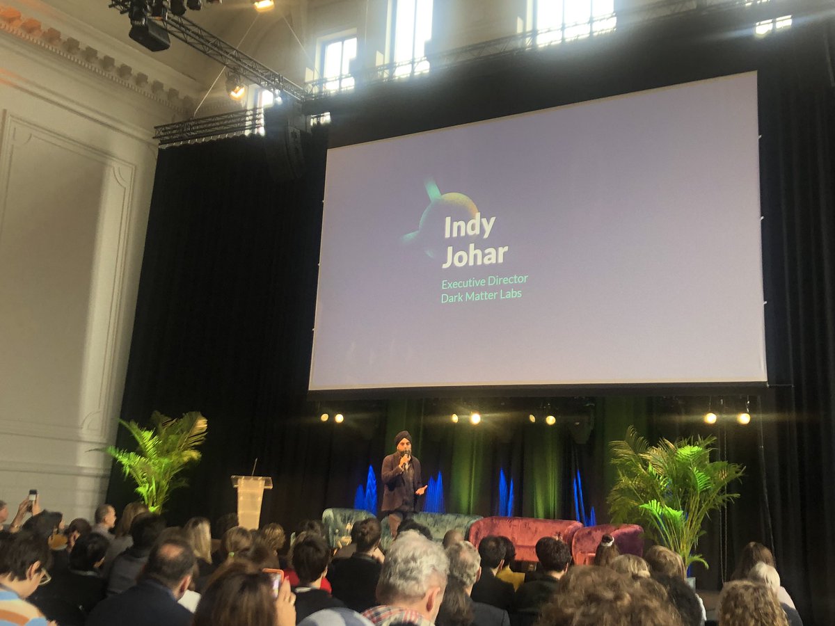 The brilliant <a href="/indy_johar/">Indy Johar</a> on fire this morning at <a href="/Ashoka/">Ashoka</a> #changemakersummit talking of the urgency of shifting our deep codes, of transforming how we see ourselves in the world, of planetary-level shifts and of care sitting at heart of it all. YES!