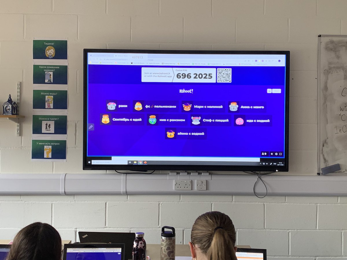 Russian_OHS's tweet photo. We don’t use #kahoot just for fun! These nicknames are 🔥. Instrumental case in action (they are not perfect, but they make us smile!) Our students are truly #goingbeyond! #learningrussianatohs @Languages_OHS @OxfordHighSch #russianlanguage https://t.co/yThbKNoWdw