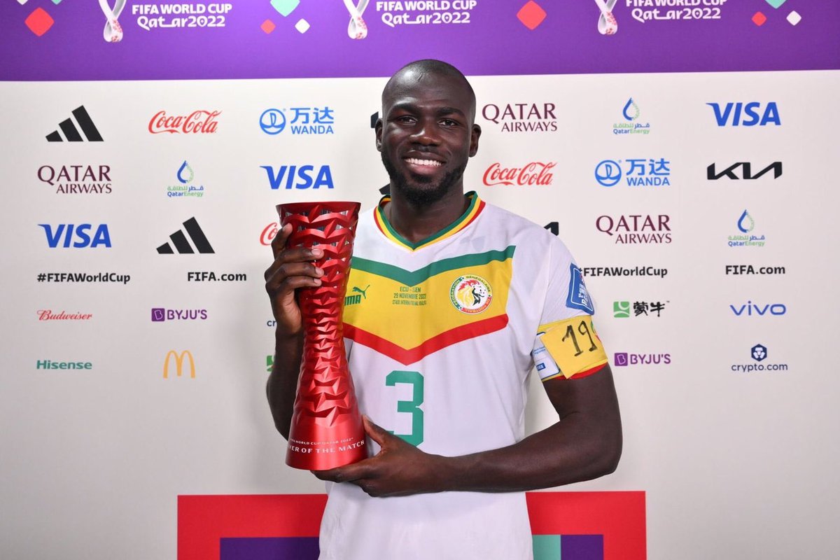 ActuFoot_'s tweet photo. Kalidou Koulibaly est élu HOMME DU MATCH 🇸🇳⭐️ https://t.co/JAPT3DidKr
