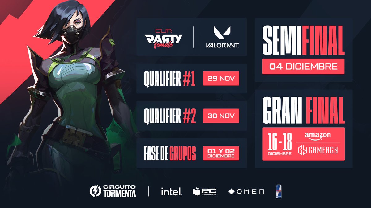 TormentaVALes's tweet photo. Arranca el primer clasificatorio a #OurParty Female💥
📺 Sigue los partidos en https://t.co/941XSWkn10
📜 Bracket: https://t.co/VXo4CjkI1V https://t.co/hZDfH0AhTO