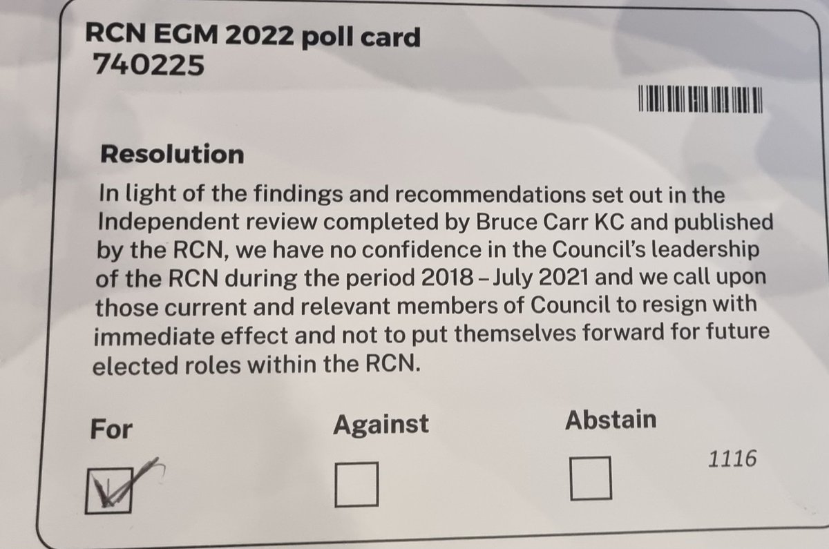 joan_myers's tweet photo. WOW! Result of Resolutions - @theRCN Council has to step down so there can we a fresh start, new beginning as result of #CarrReport. Well done @LolaOni3 @RuthOshikanlu @cisanim https://t.co/IpaT7CaXwt