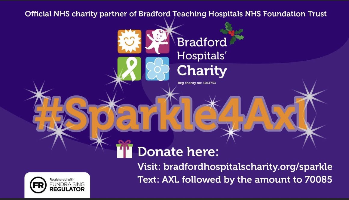 AED- Bradford Emergency Department ๐ (@aedbthft) on Twitter photo our department is raising funds for Sparkle for Axl, we have various events going on from the 5th December including a raffle and bake sale. If anyone wants any further information/raffle info please DM us letโs donate as much as we can <a href="/BTHFTCharity/">Bradford Hospitals Charity</a> <a href="/clairegearie09/">claire walker</a> <a href="/BTHFT/">Bradford Teaching Hospitals NHS FT</a> our department is raising funds for Sparkle for Axl, we have various events going on from the 5th December including a raffle and bake sale. If anyone wants any further information/raffle info please DM us letโs donate as much as we can <a href="/BTHFTCharity/">Bradford Hospitals Charity</a> <a href="/clairegearie09/">claire walker</a> <a href="/BTHFT/">Bradford Teaching Hospitals NHS FT</a>