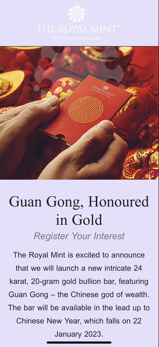 ernestlfc's tweet photo. @RoyalMintUK did you just get the Chinese God wrong? Guan Gong is definitely Not the God of Wealth… https://t.co/deQhSgHIdr