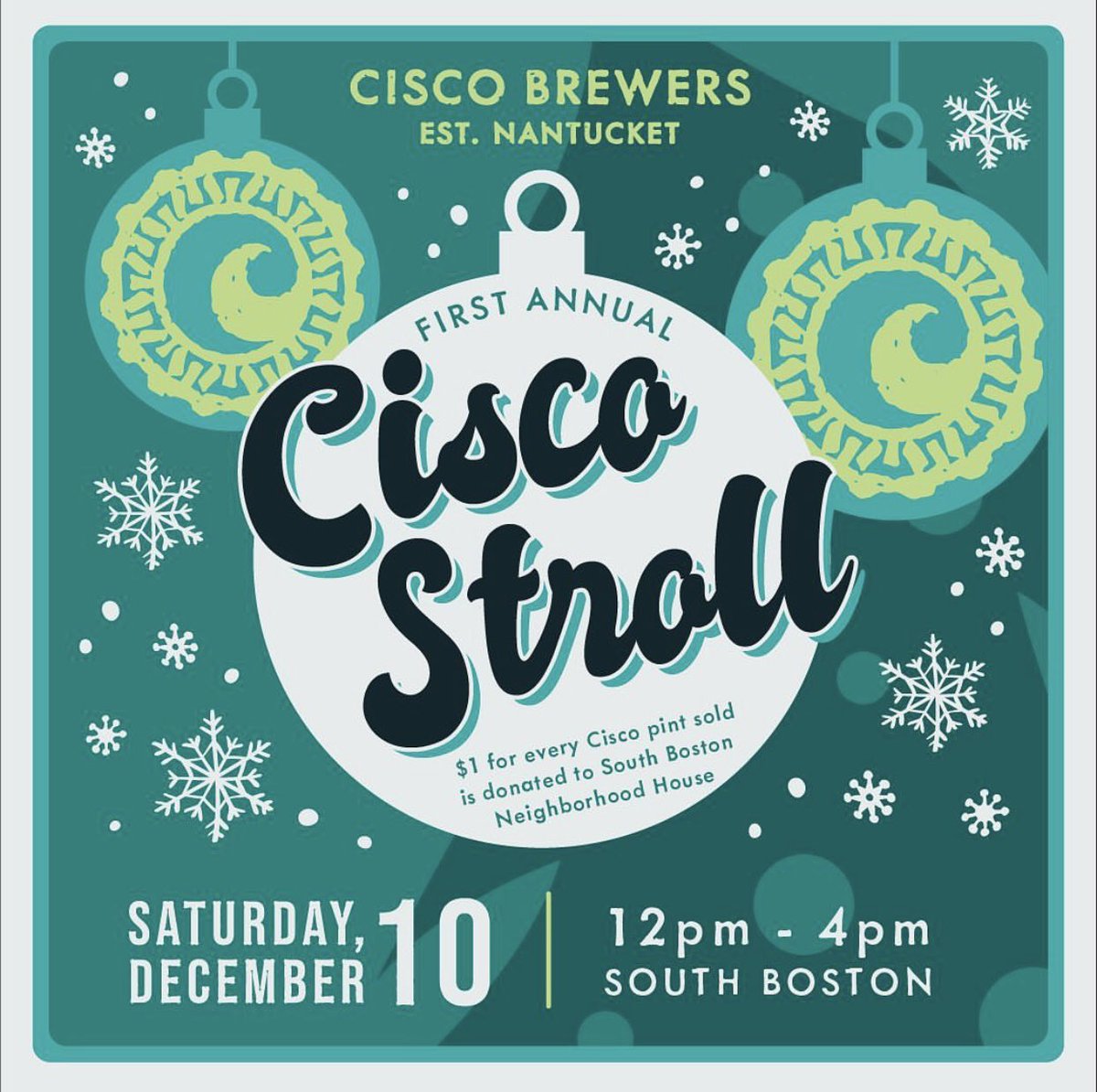 🌟❄️🍻 

<a href="/CiscoBrewers/">Cisco Brewers</a> #TheCiscoStroll Saturday 12/10 from NOON-4pm.