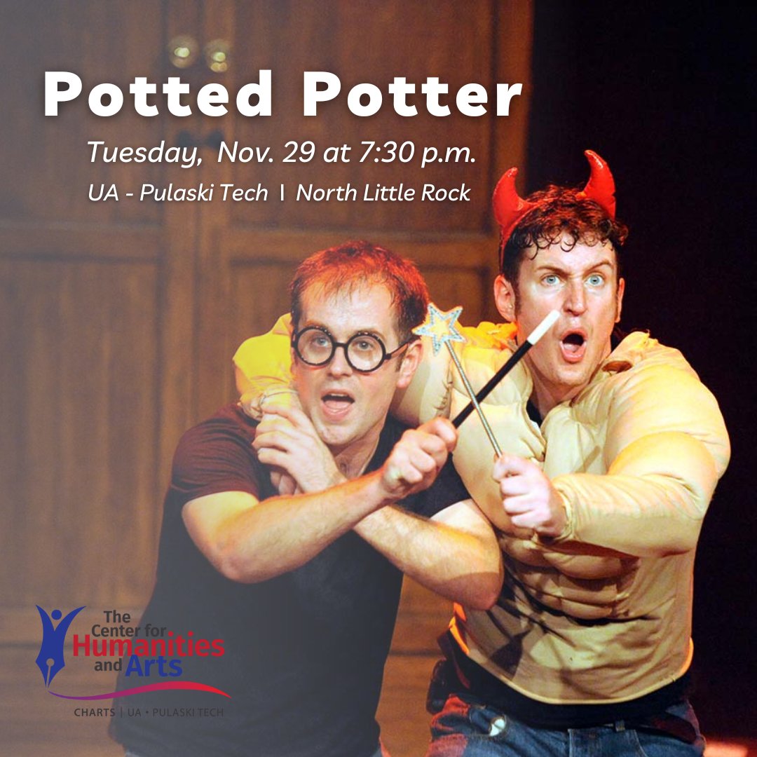 CHARTSUAPTC's tweet photo. TONIGHT AT 7. Potted Potter comes to life on the CHARTS stage. This fantastically funny show features all your favorite characters, endless costumes, brilliant songs, ridiculous props and a generous helping of Hogwarts magic! 

GET TICKETS at https://t.co/VZHJV7gHVR. https://t.co/ERezTq2auM