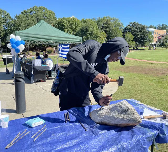 ZuckermanMuseum's tweet photo. We're proud to have our Celebration of Stone Carving program featured on the @NAEA Arts Education in Action page! This annual program on #kennesawstateuniversity's campus green celebrates #stonecarving in honor of collection artist Ruth V. Zuckerman's birthday #educationinaction https://t.co/3kYM4aBK1L