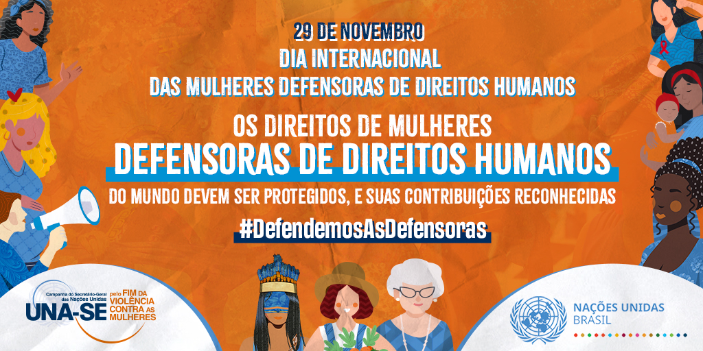 ONUMulheresBR's tweet photo. MULHERES 👧🏽 👩🏻 👱🏻♀️ 👩🏿🦱 QUE DEFENDEM 💪🏾 💪🏻 💪🏿 DIREITOS HUMANOS 👨🏽🦱👦🏼👨🏿👵🏼🧔🏻👩🏾 👩🏻🦰 REPRESENTAM #OBrasilDasMulheres
#UNASE #16Dias #UNITE #16Days
#DefendemosAsDefensoras https://t.co/iKRpCL6O1K