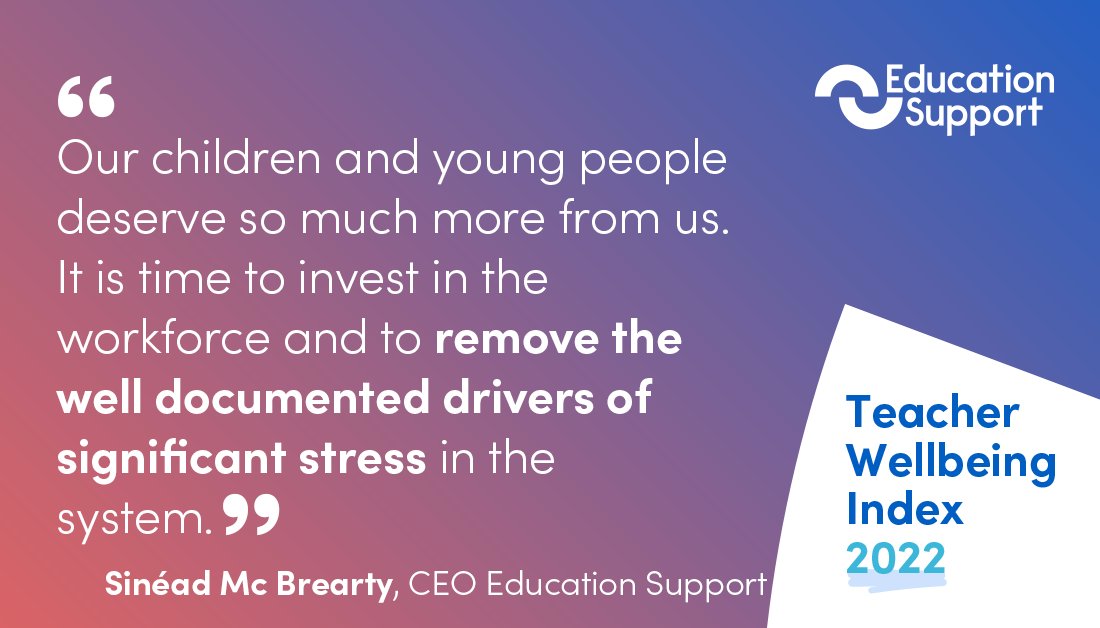 Our 2022 Teacher Wellbeing Index reveals a persistent culture of ‘powering through’ ongoing stress. 

The normalisation of stress and overwork has long-term health implications. Education staff deserve better. 

Read the report ow.ly/FPgy50LPLw6

#TWIX2022 <a href="/vicgoddard/">Vic Goddard</a>