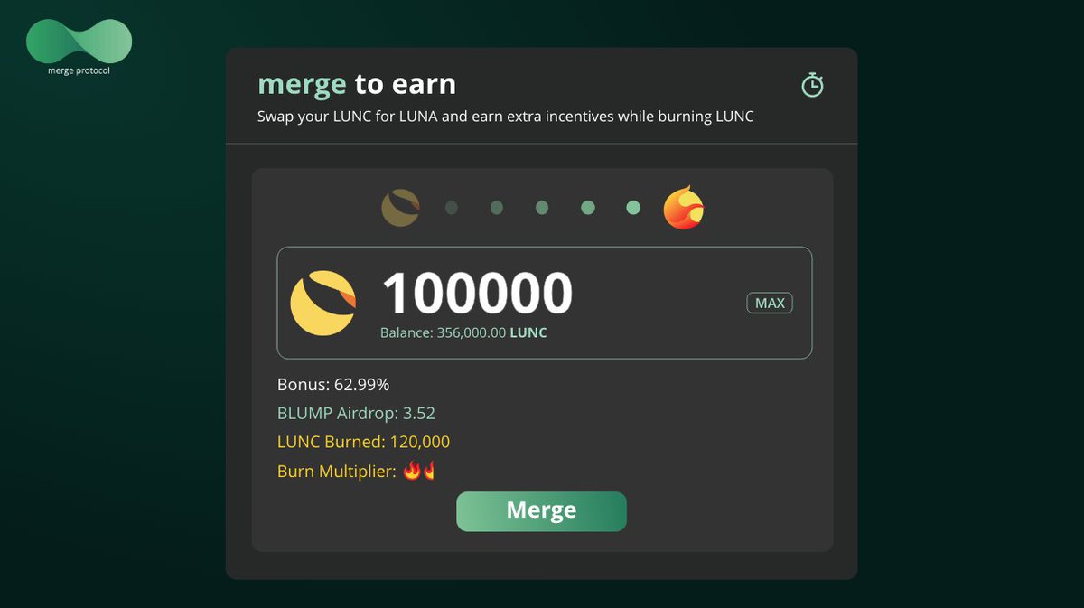 The M2E Dashboard Module is the gatekeeper for those who will lead the merge.

Incentives from our various partners and certain governance proposals will impact the bonus a user receives upon merging. 

Notice anything else, anon? 👀

$LUNC $LUNA
