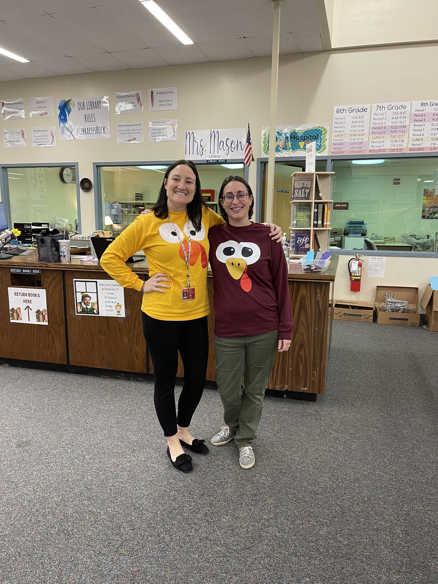 When your turkey shirts come in after thanksgiving, you just wear them on the first day back! 🦃