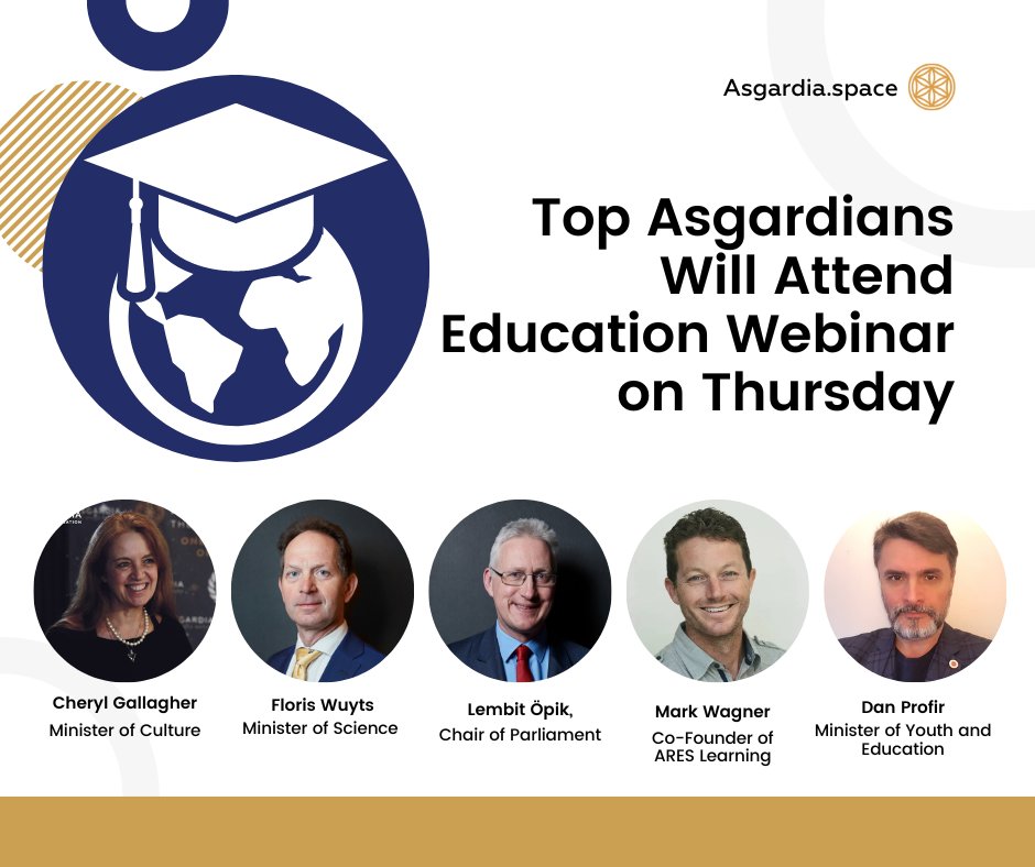 Learn more about the upcoming webinar hosted by the Minister of Youth and Education

bit.ly/3F8Eion

#AsgardiaSpaceNation #webinar #seminar #online