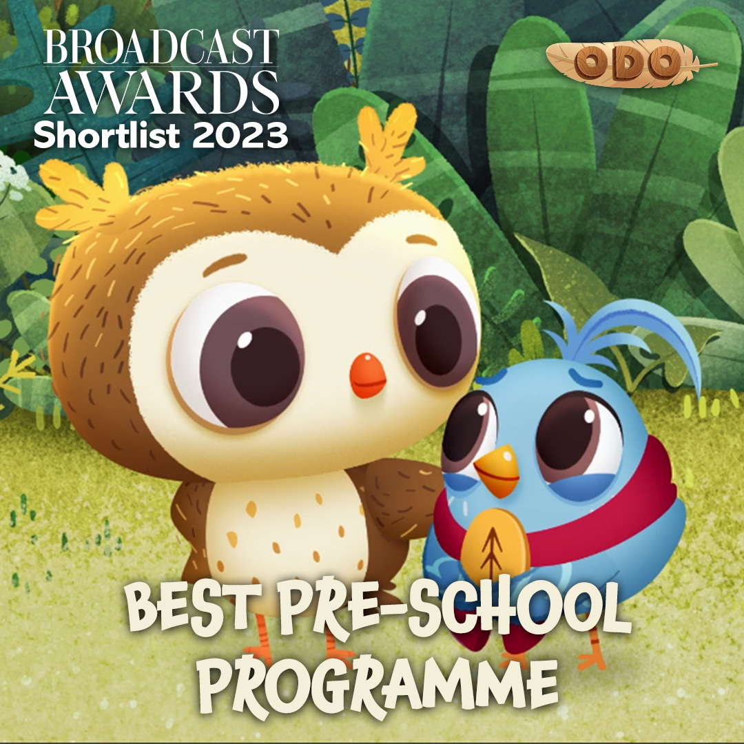 We are very excited to have made the #BroadcastAwards 2023 shortlist for Pre-School Programme🎉 A huge thanks to team #Odo for all of their hard work. He may be a little owl but he really does have big ideas!