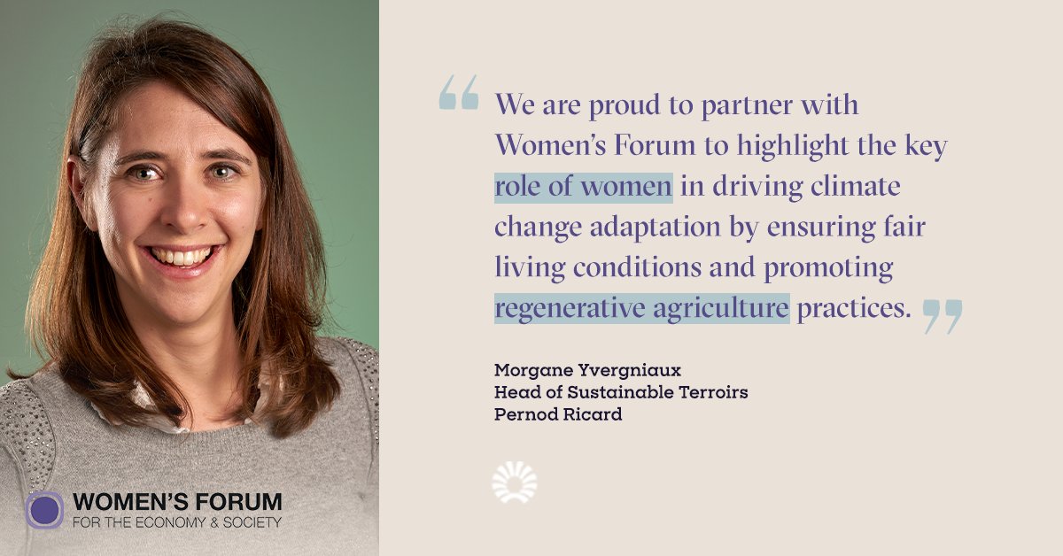 Morgane, our head of sustainable terroirs spoke today at @Womens_Forum, highlighting the key role of women to drive climate change adaptation. #WFGM22