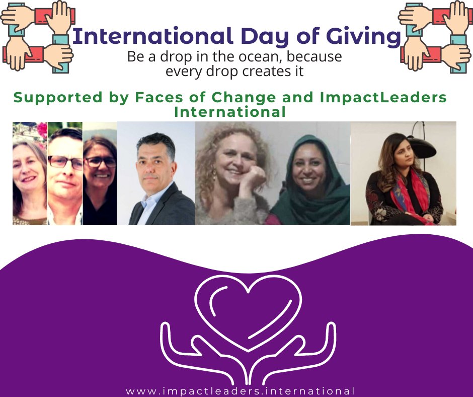 Giving is an act which contributes to #peace. 
All forms of giving. We think of the other when doing so. We act beyond our self-interest. 

So I give you something: my unconditional belief that you can be the change we need in the world. Don't make yourself small. You are a hero.