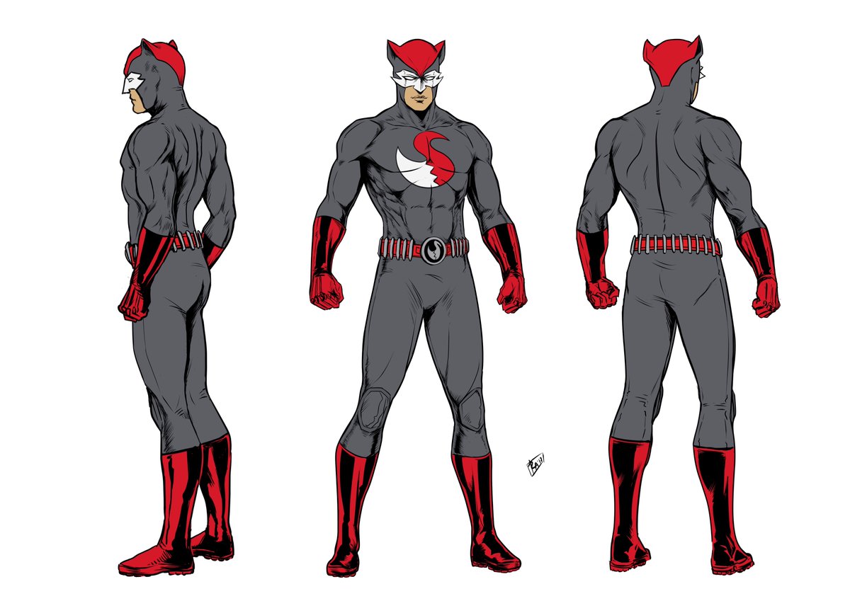 HumidPress's tweet photo. It's time for another Sketchbook Jambalaya! Here's a turnaround of Swampfox illustrated by Rully Akbar! Swampfox was actually the very first published Humid Press character, appearing in a single panel cameo in The Powers That Be #1 by Vince White. https://t.co/9EVd4oxSzN