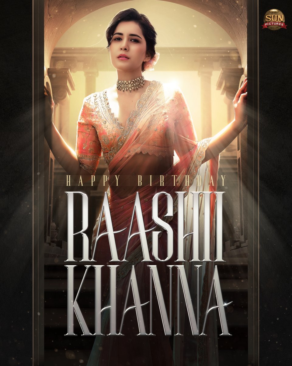sunpictures's tweet photo. Kanbhaasai pesinaal naan enna seiven❣️ Happy Birthday to the beautiful Actress #RaashiiKhanna

#HBDRaashiiKhanna #HappyBirthdayRaashiiKhanna https://t.co/spXu3LV8aa