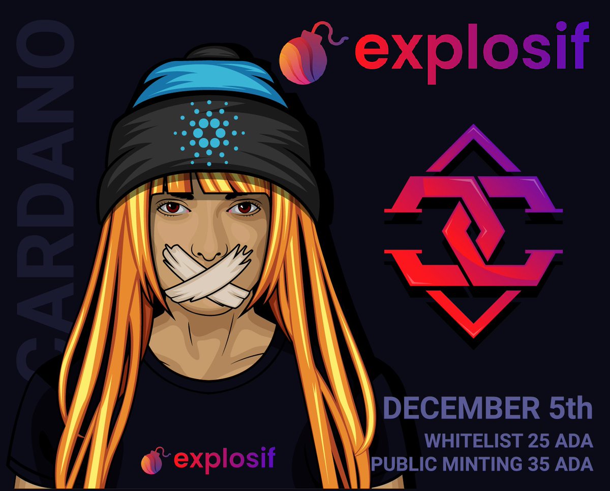 CLONECLANS X @Explosif_io 

join our DISCORD to get a whitelist!
follow @Explosif_io @cloneclans 
RT

#Giveaways #CardanoNFT #CardanoNFTs