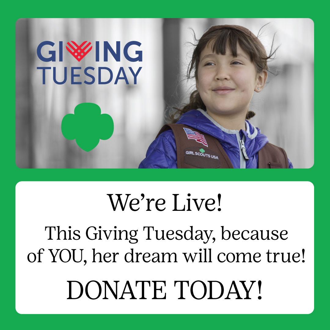 GirlScoutsOH's tweet photo. 💚🌎HAPPY #GivingTuesday! Our goal is to raise $1500, &amp; only you can help. Effect positive change in your community. Because of you, she'll succeed. #GivetoGirls &amp; spread the word!  

https://t.co/YTZBJ0F3wY 

 #supportlocal #givecbus #cbusgives #givingguide #givetowomenandgirls https://t.co/J0qcLG3kTS
