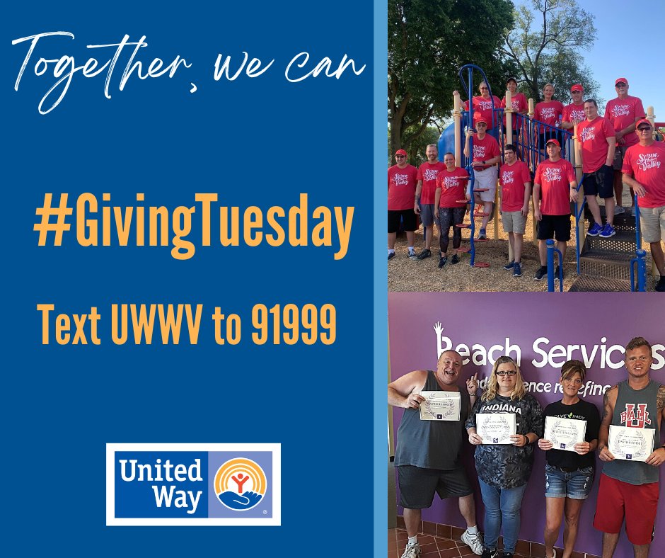 Together, we can do more.  This Giving Tuesday, help make positive, lasting change in your community.  Give today at uwwv.org/donate.