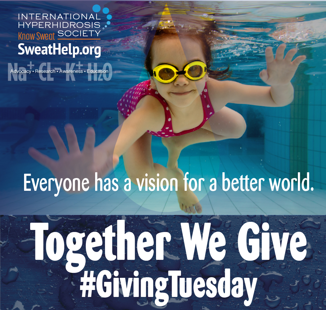 WeKnowSweat's tweet photo. Our vision is more joyful life for everyone dealing w #hyperhidrosis. This #GivingTuesday, join us. Your act of #generosity literally keeps us going. Thank you for donating! https://t.co/1dyhExOZcA #DoGood #Thankful #KnowSweat #HyperhidrosisAwarenessMonth https://t.co/IUfEx4dwpE
