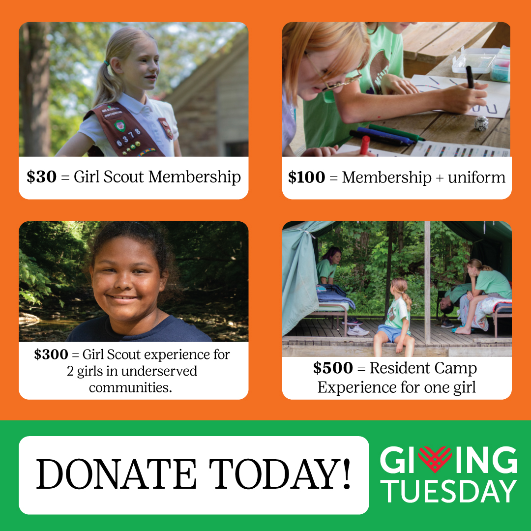 GirlScoutsOH's tweet photo. 💚🌎HAPPY #GivingTuesday! Our goal is to raise $1500, &amp; only you can help. Effect positive change in your community. Because of you, she'll succeed. #GivetoGirls &amp; spread the word!  

https://t.co/YTZBJ0F3wY 

 #supportlocal #givecbus #cbusgives #givingguide #givetowomenandgirls https://t.co/J0qcLG3kTS