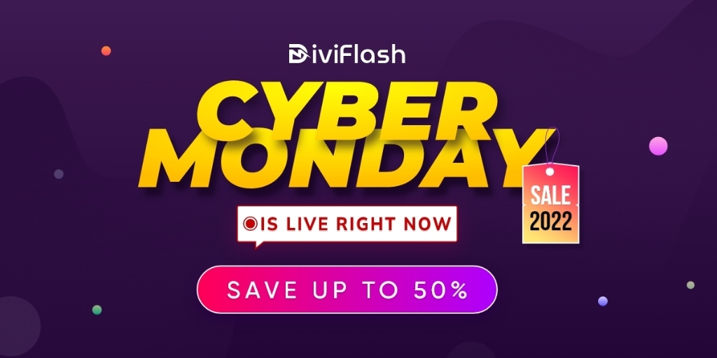 DiviFlash's tweet image. You might forget it&apos;s Monday, but don&apos;t forget to grab the unbelievable deals of up to 50% OFF on DiviFlash plans on the best Monday of 2022.
𝑮𝒓𝒂𝒃 𝒐𝒇𝒇𝒆𝒓 👉diviflash.com/offer/
#diviflash #diviplugin #CyberMonday2022  #cybermondaysale #cybermondaydeal