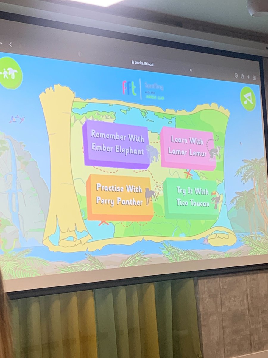 FFTEdu's tweet photo. Introducing everyone to our new spelling programme 'Spelling with the Jungle Club' at today's Phonics and Early Reading Conference. 

#FFTPERC22 #Spelling #Literacy #Primary #EduTwitter https://t.co/kYDAI0OEkY
