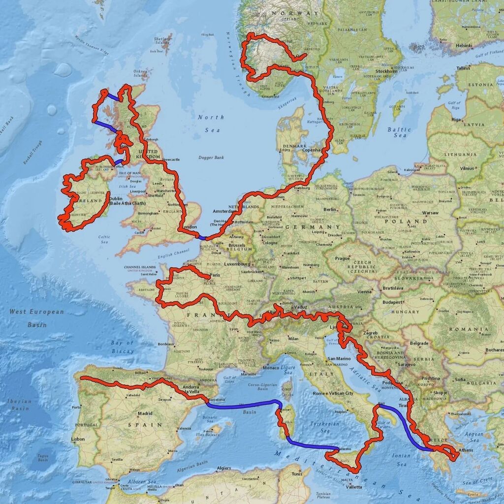 '19 countries, 14 months, and 11,900 miles (19,150 km) 🚴‍♂️🚴‍♀️ Our European bicycle tour has come to an end, and it's hard to process all the experiences we've had over the past year. We've ridden through landscapes with immense ecological and cultural… instagr.am/p/Cli-MkDN01g/