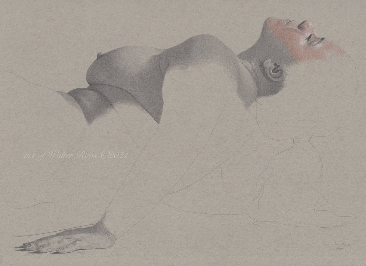 artwalterroos's tweet photo. Voila #Zeichnung, #Graphit #Farbstift #Tusche"19:23(15-08-2021)";21,8 x 30,2cm, toned cardboard
#art #ArtistOnTwitter #portraitdrawing #drawing #saatchiartist #patreoncreator #kunst #künstler #zeichner  #woman #nonfinito #kleineKunstklasse #Pose #Frau #akt #liegend #portraiture https://t.co/m7GOh31Qxh