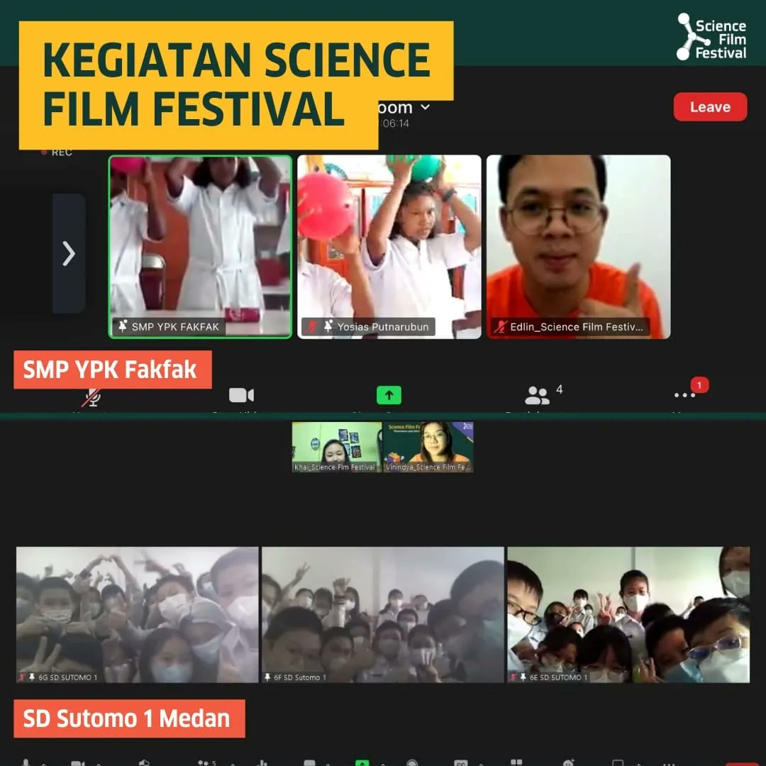ScienceFilmFest's tweet image. Halo #SahabatSFF

Hari ini dari SD Sutomo 1 Medan, SMP YPK Fakfak, Mts At Taqwa Bondowoso, dan SMPN 2 Tengaran hadir berpartisipasi menonton film dan bereksperimen dalam rangkaian kegiatan Science Film Festival Indonesia 2022

#EqualOpportunitiesInScience