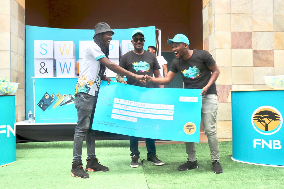 FNB_Botswana's tweet photo. Congratulations to our #FNBSwipeAndWin winners from Molepolole who each won themselves a cash prize!

Mmoloko Kakanyo - P70 000
Nnete Dikobe - P5 000
Letlhogonolo Tladi - P5 000

#FNBSwipeAndWin 
Bank of the #Changeables 
#FNBB https://t.co/3DeXbVHFyK