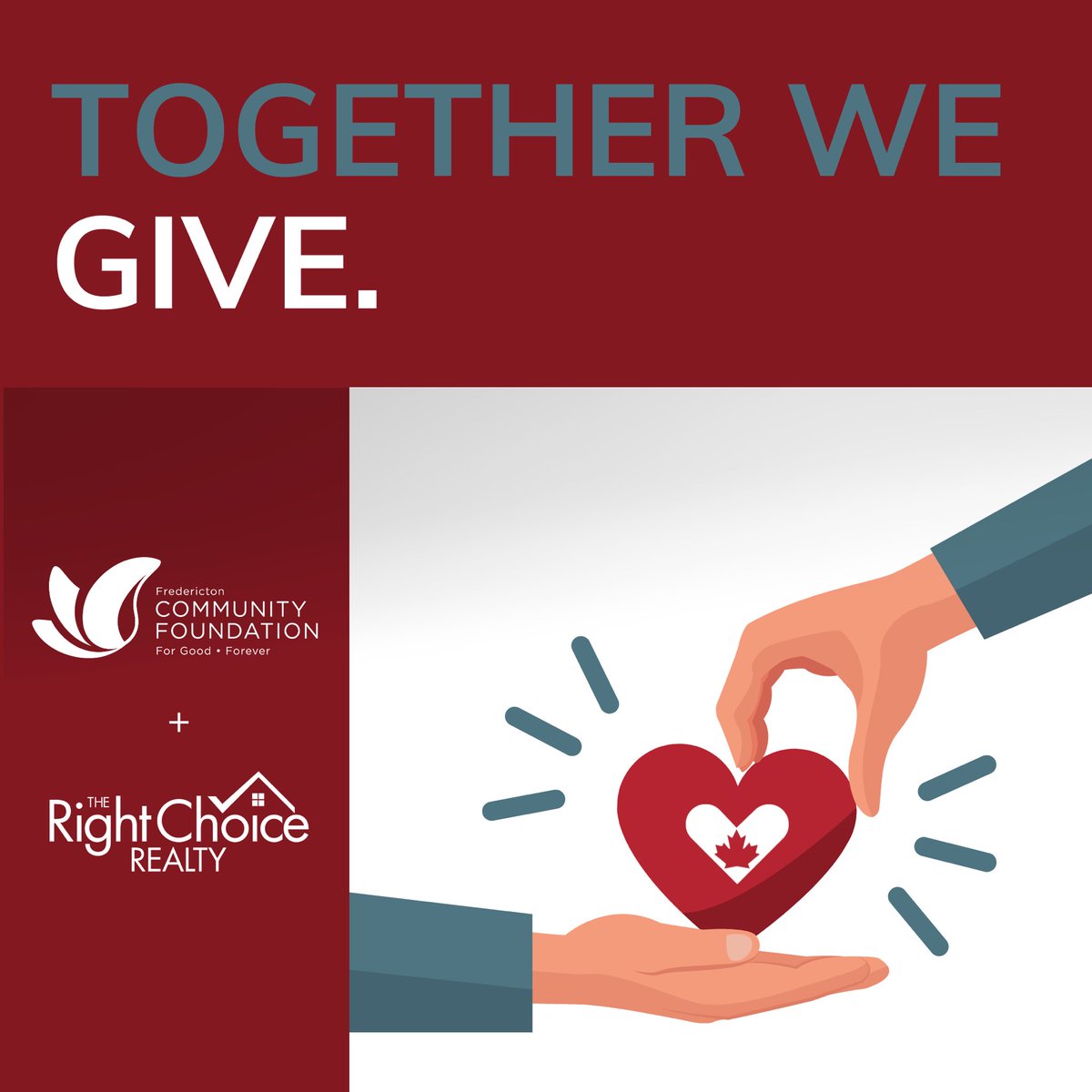 It’s #GivingTuesday! Today every dollar donated to the <a href="/FrederictonCF/">Fredericton Community Foundation</a> will be matched $1 for $1, thanks to our partners at <a href="/RCR_Fredericton/">The Right Choice Realty</a>! Help us reach our goal of $10k for the Community Fund. Together, we’re building a better community for all! #fredericton #community