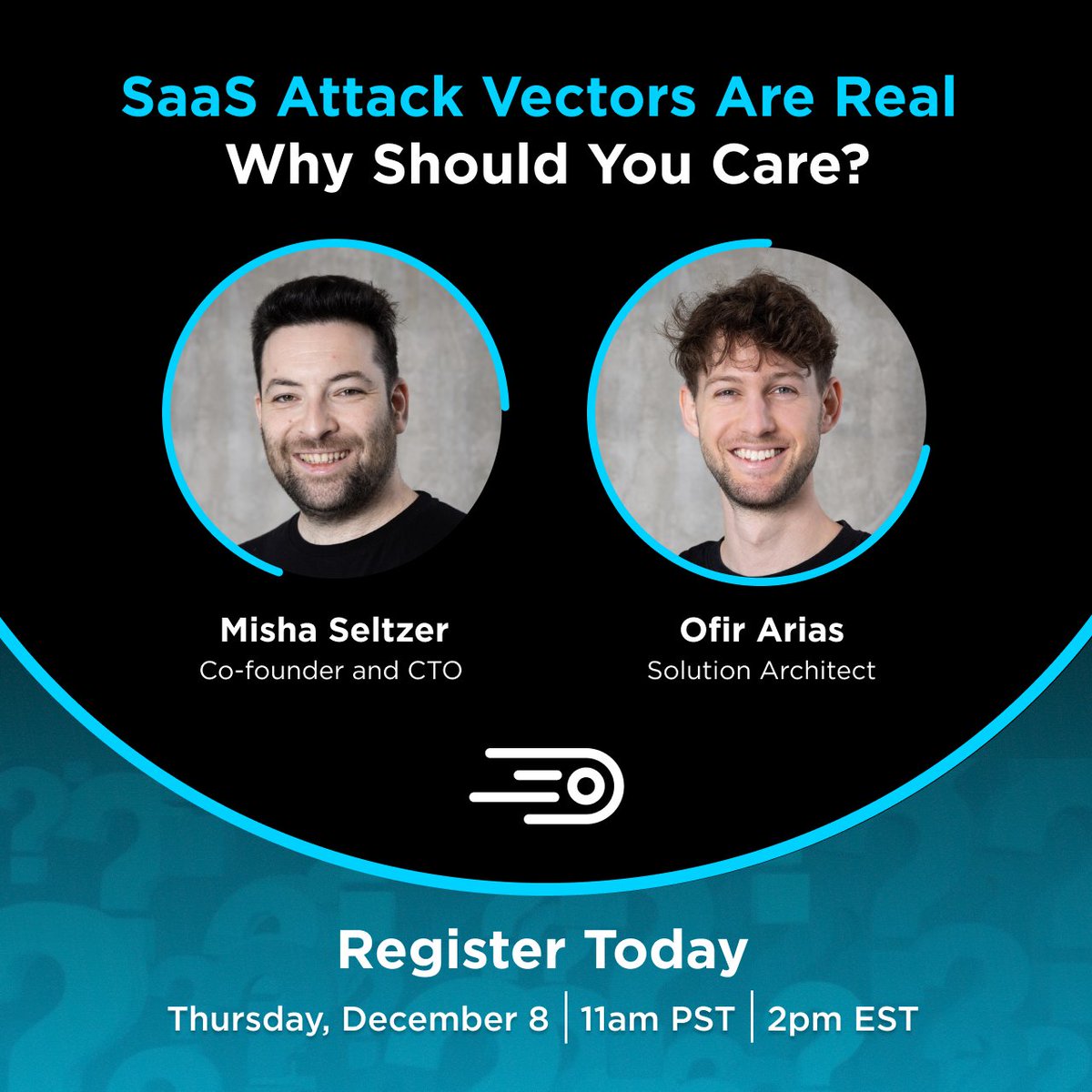 Atmosec_'s tweet photo. Join us for ​a ​LIVE webinar on Thursday, 8 December at 2pm EST. Misha Seltzer &amp; Ofir Arias of @Atmosec_ will share real-life examples of the techniques threat actors use to infiltrate the #SaaS Ecosystem and what you can do to thwart their efforts.

➡️ https://t.co/qds7W8fEEM https://t.co/HMNZ1CKFUq