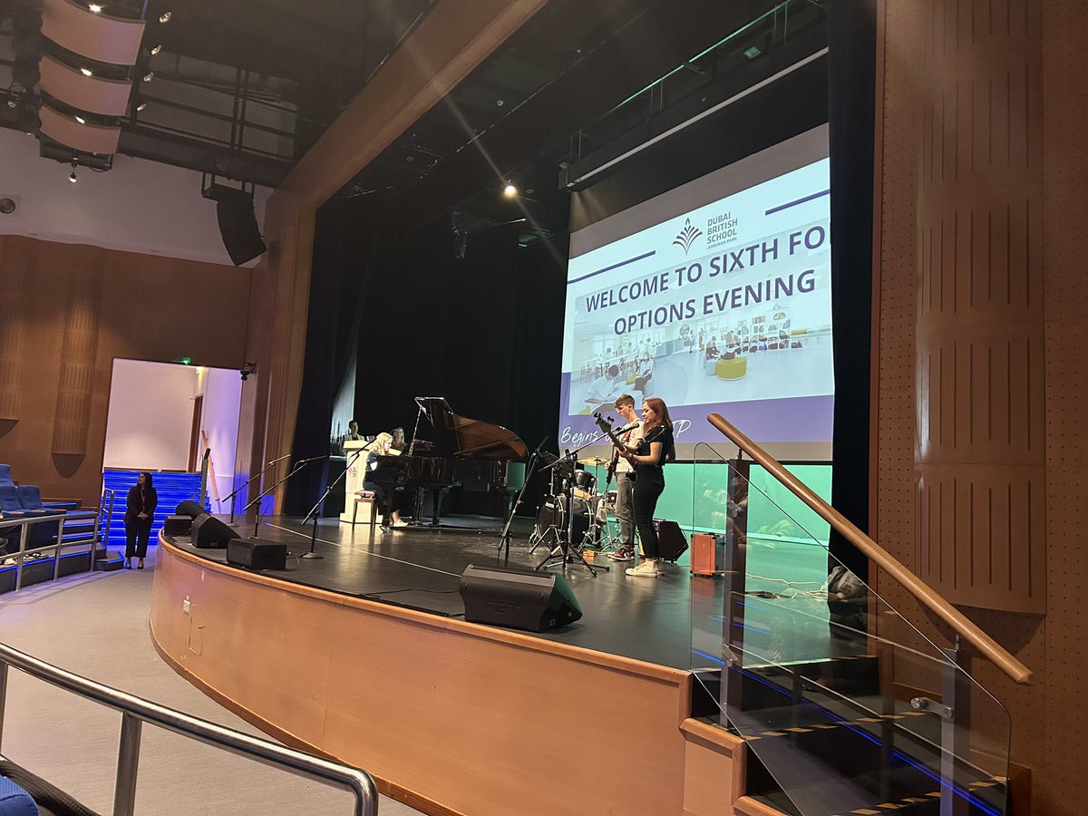Loved seeing our amazing 6th Form Band kick starting our 6th Form Options Evening in style! #BeginsAtDBSJP #ProudlyTaaleem🍎
