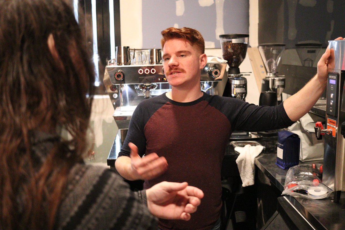 redeyeny's tweet photo. Spent the day breaking in Big Red (our brand new @lamarzocco espresso machine, not Sam!) with our friends from @fulcrumcoffeeroasters. How did we do?! 💦  

#Coffee #Bar #Espresso #ALatteCock #RedEyeNY #lamarzocco https://t.co/nQCf3s9F10