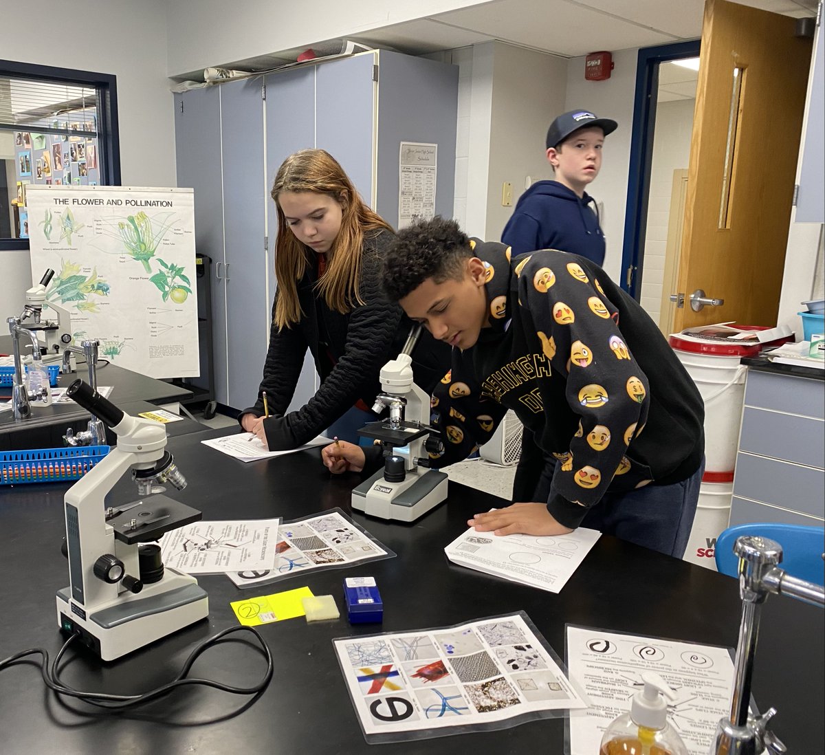 VictorSchools's tweet image. 7th graders in Mrs. Zebelman&apos;s  science class are learning how to use microscopes this week! #sciencestars @VictorCSD_Super @VictorJuniorHi1