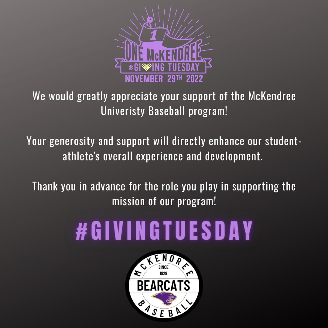 #GivingTuesday 

Link below👇

mckendree.edu/givingtuesday