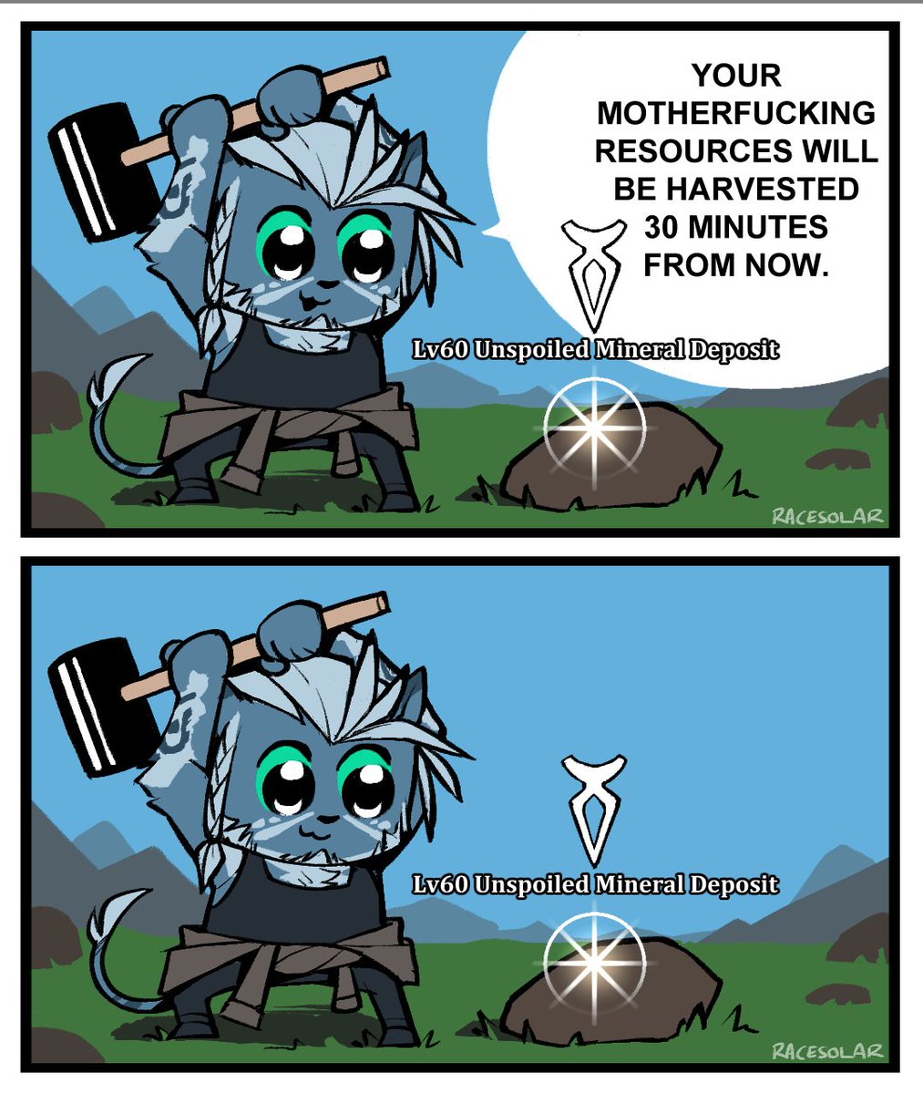 Racesolar's tweet photo. any second now

#FFXIV #FFXIVART https://t.co/gnLOmFdRg2